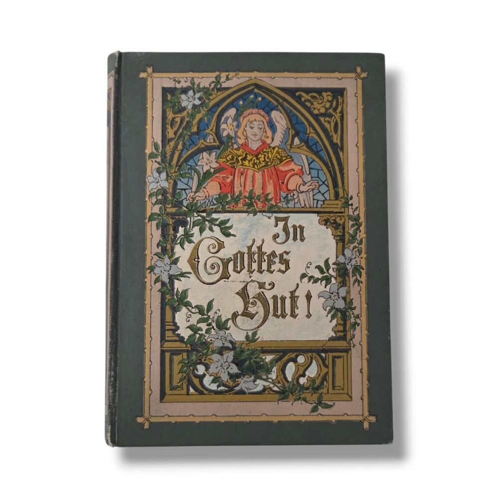 German Language In Gods Care Christian Poetry 1900s Art Nouveau Hardcover Book